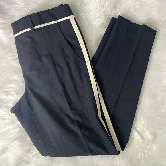 Vince Wool Pin Stripe Ankle Trousers Size 6 - Picture 1 of 6